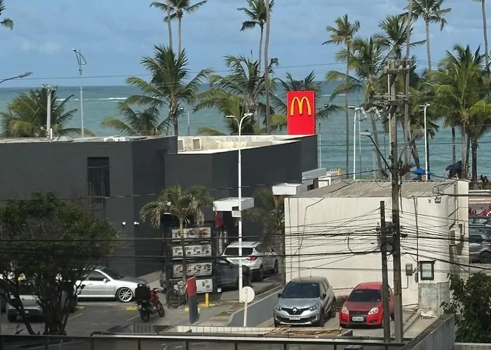 Lindo Studio Quarto E Sal Com Vista Para O Mar Para Praia De Jatiuca Com Wifi E Garagem