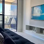 Edificio Time - 909 - Apartamento Quarto E Sala Com Ar Condicionado, Piscina, Academia, Jacuzzi, Sauna E Ampla Area De Lazer
