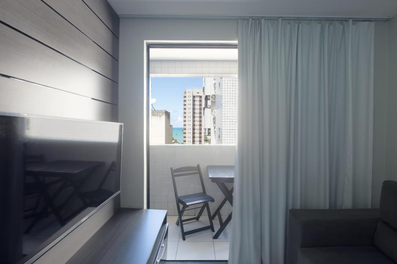 Apartamento Flat Quarto E Sala C/ Vista Mar Espetacular *