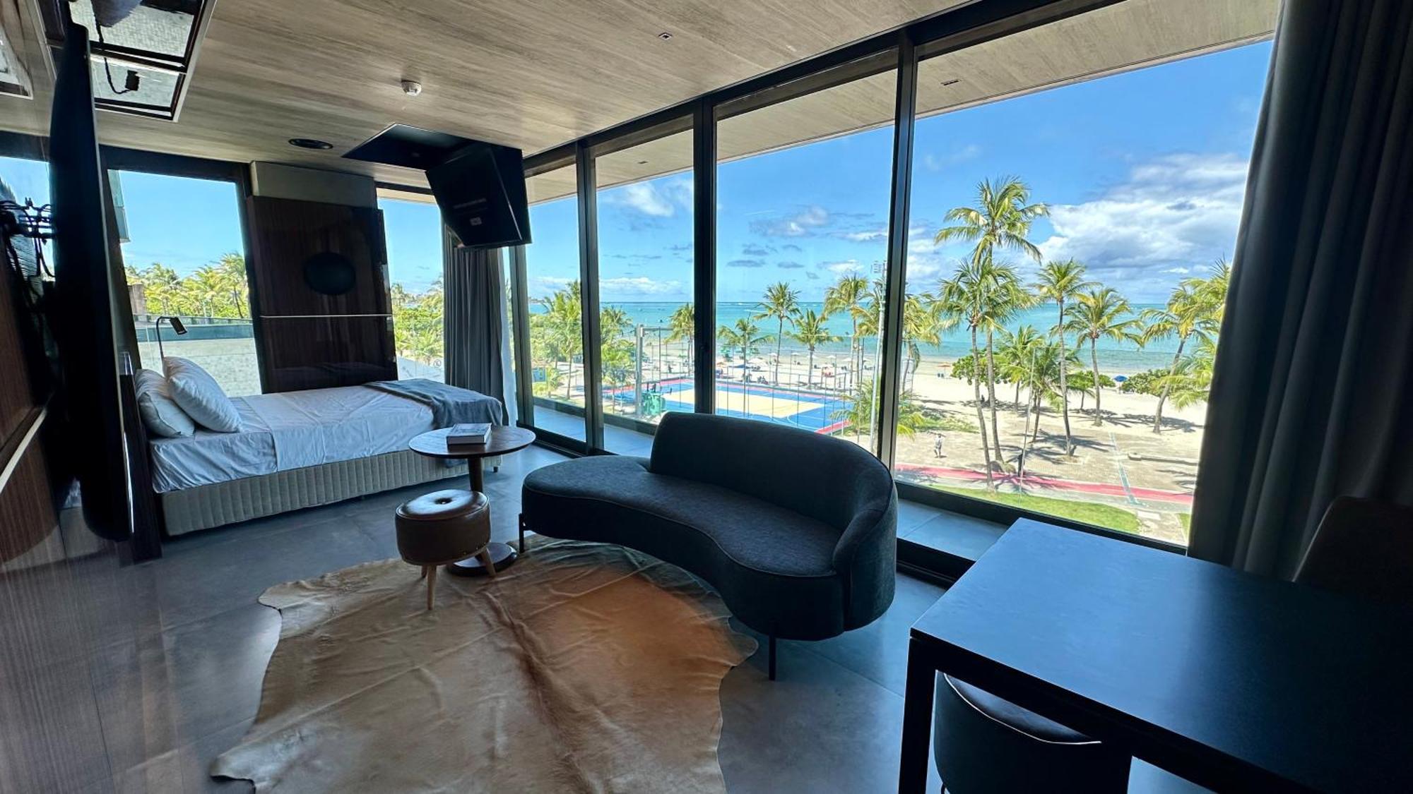 Apto Luxo Beira-mar Com Varanda Com Vista Frente Mar Na Da Pajucarant310 Apartamento