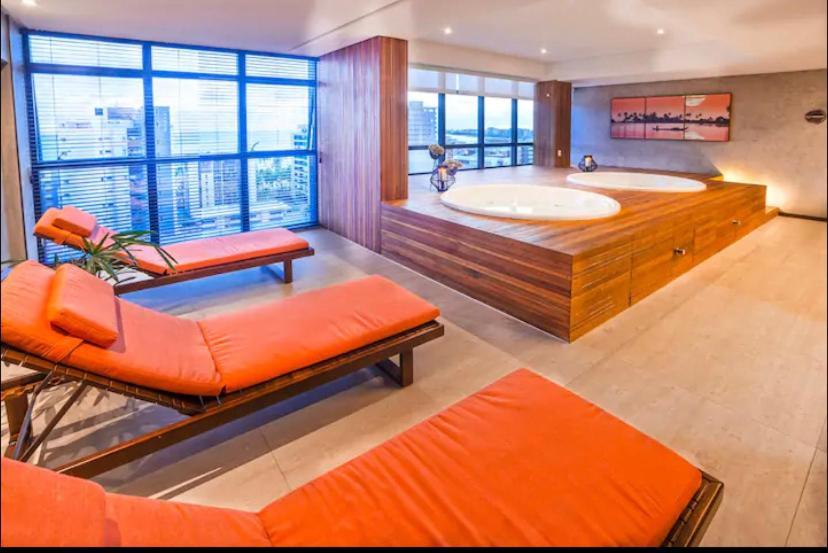 Luxo 710-quarto E Sala Com Varanda De Frente Mar Apartamento Maceió